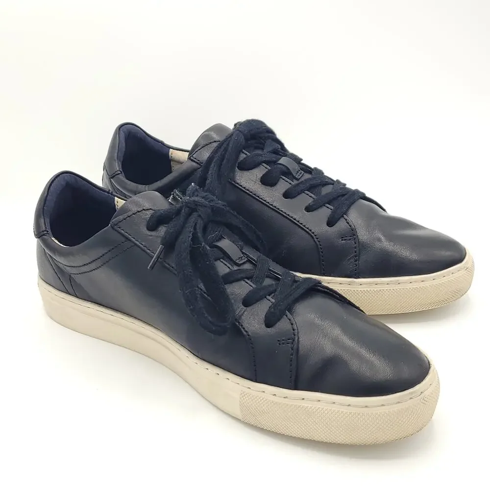 Banana Republic Rich Black Leather Lace Up Shoes Mens Size 9